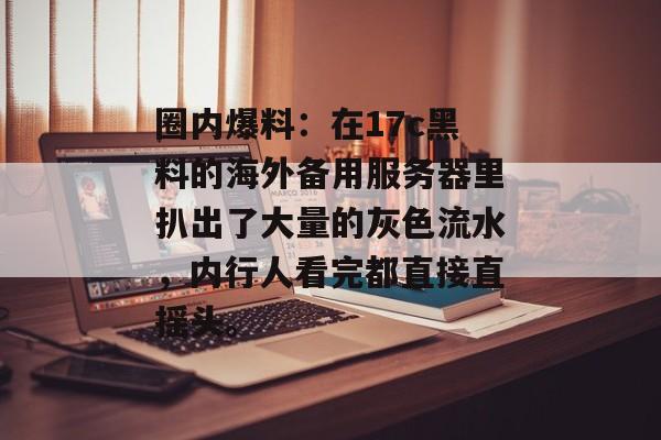 圈内爆料：在17c黑料的海外备用服务器里扒出了大量的灰色流水，内行人看完都直接直摇头。